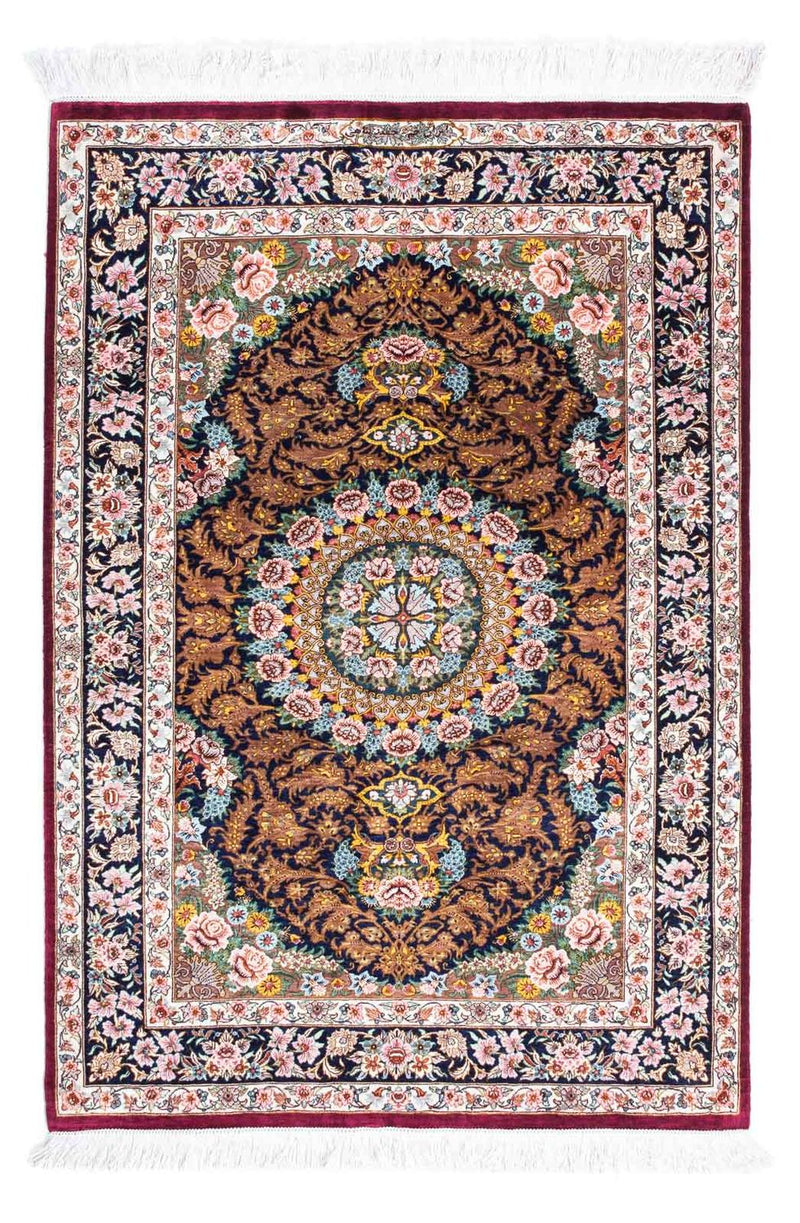 Perser Rug - Ghom - 119 x 79 cm - dark red