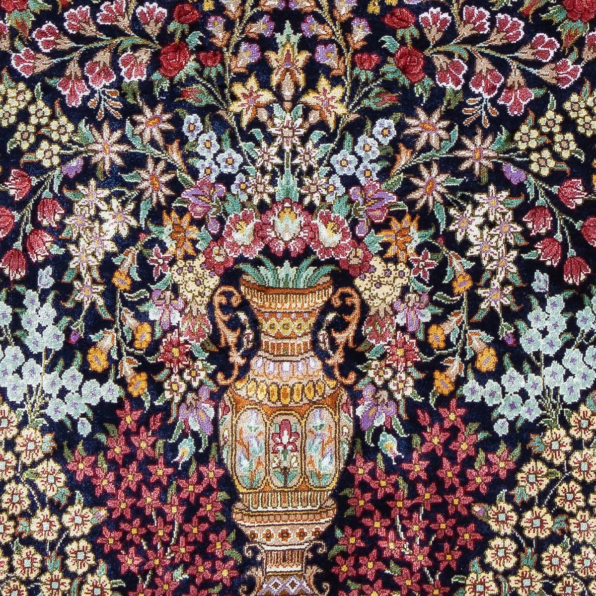 Perser Rug - Ghom - 96 x 57 cm - dark blue