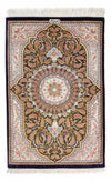 Qom Rug 59x93cm - Persian Rugs - Rectangle / Dark Blue / 59 x 93 cm Rectangle