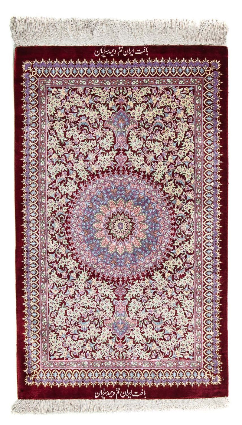Perser Rug - Ghom - 101 x 59 cm - dark red