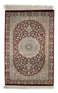 Perser Rug - Ghom - 88 x 57 cm - dark red