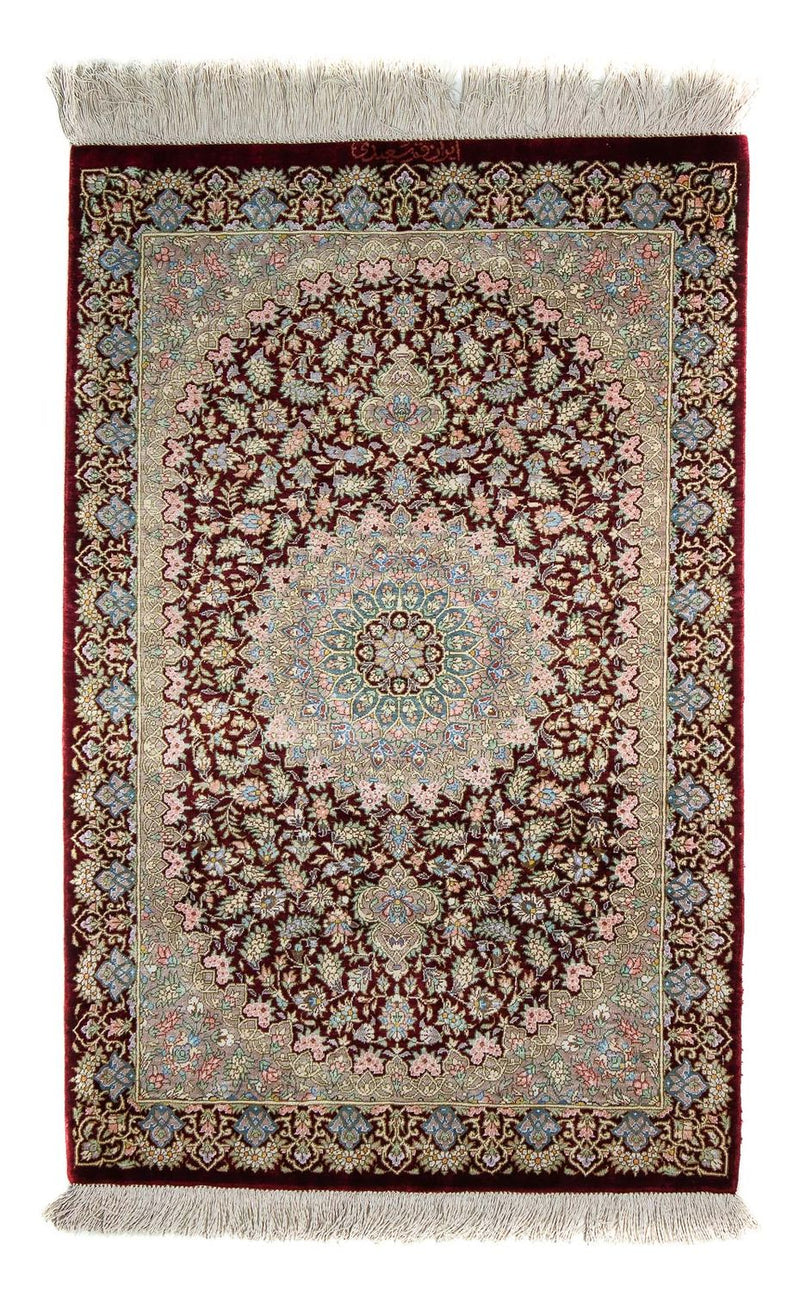 Perser Rug - Ghom - 88 x 57 cm - dark red