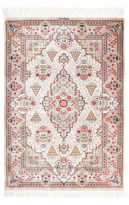 Perser Rug - Ghom - 125 x 84 cm - beige