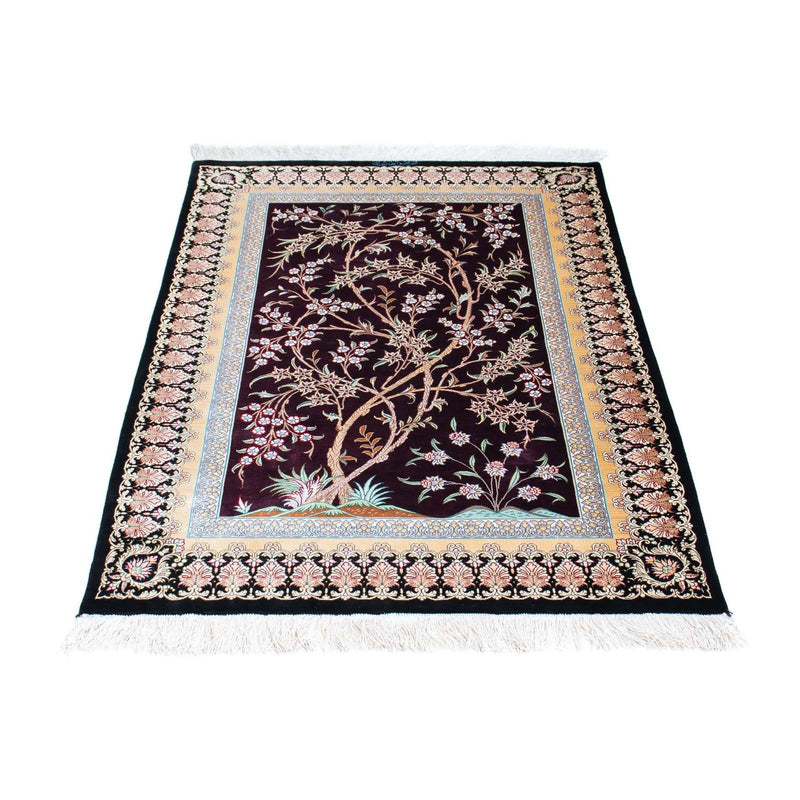 Perser Rug - Ghom - 123 x 79 cm - dark red