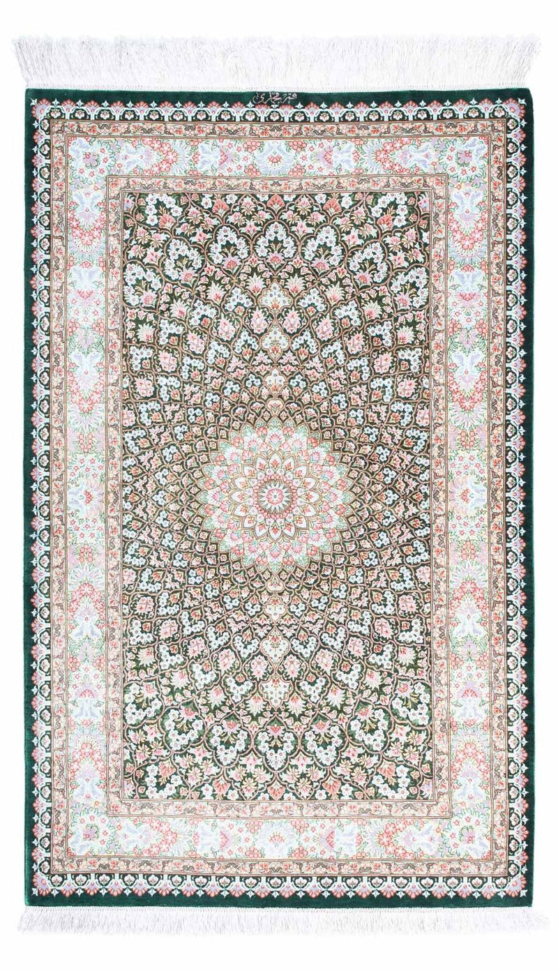 Perser Rug - Ghom - 128 x 83 cm - green