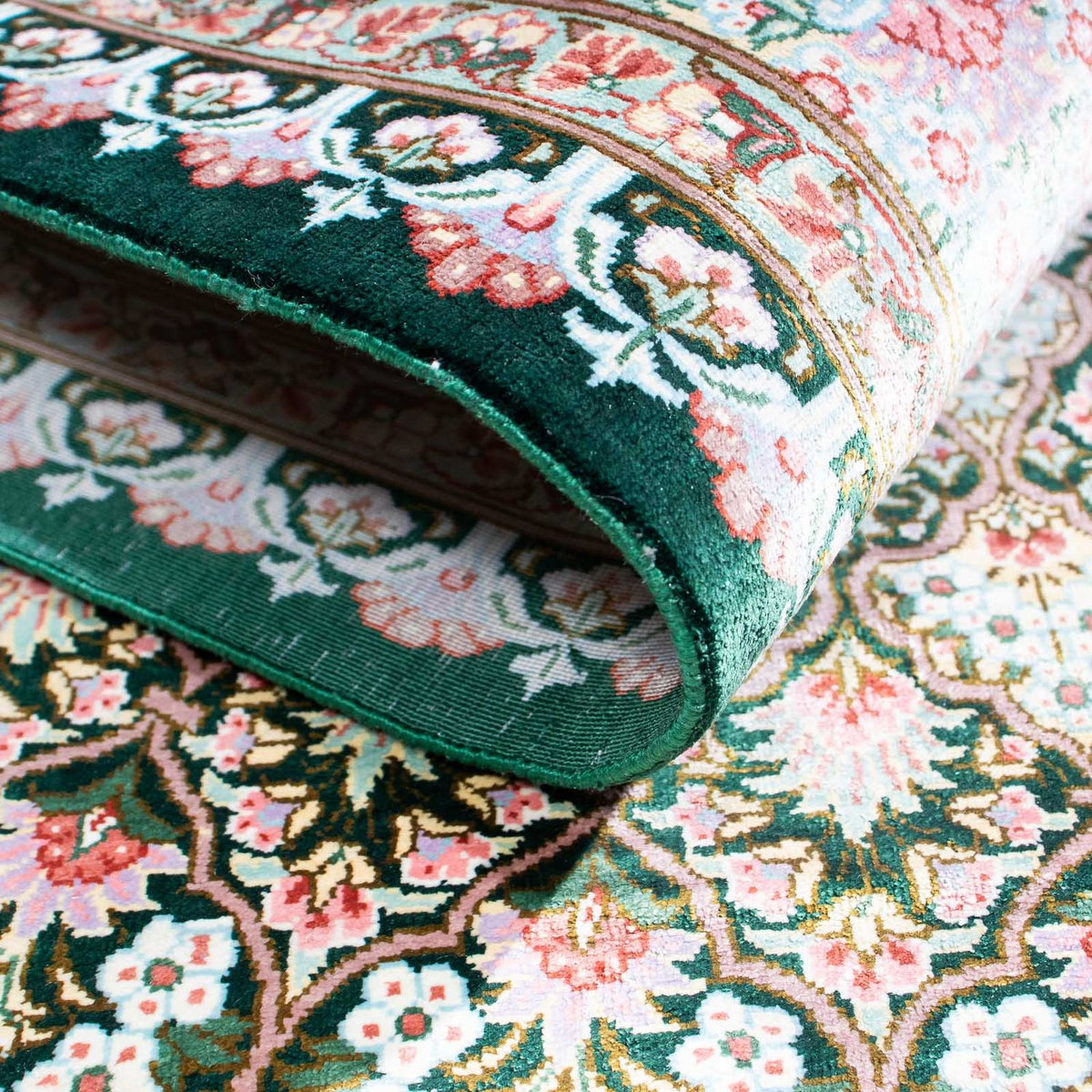 Perser Rug - Ghom - 128 x 83 cm - green