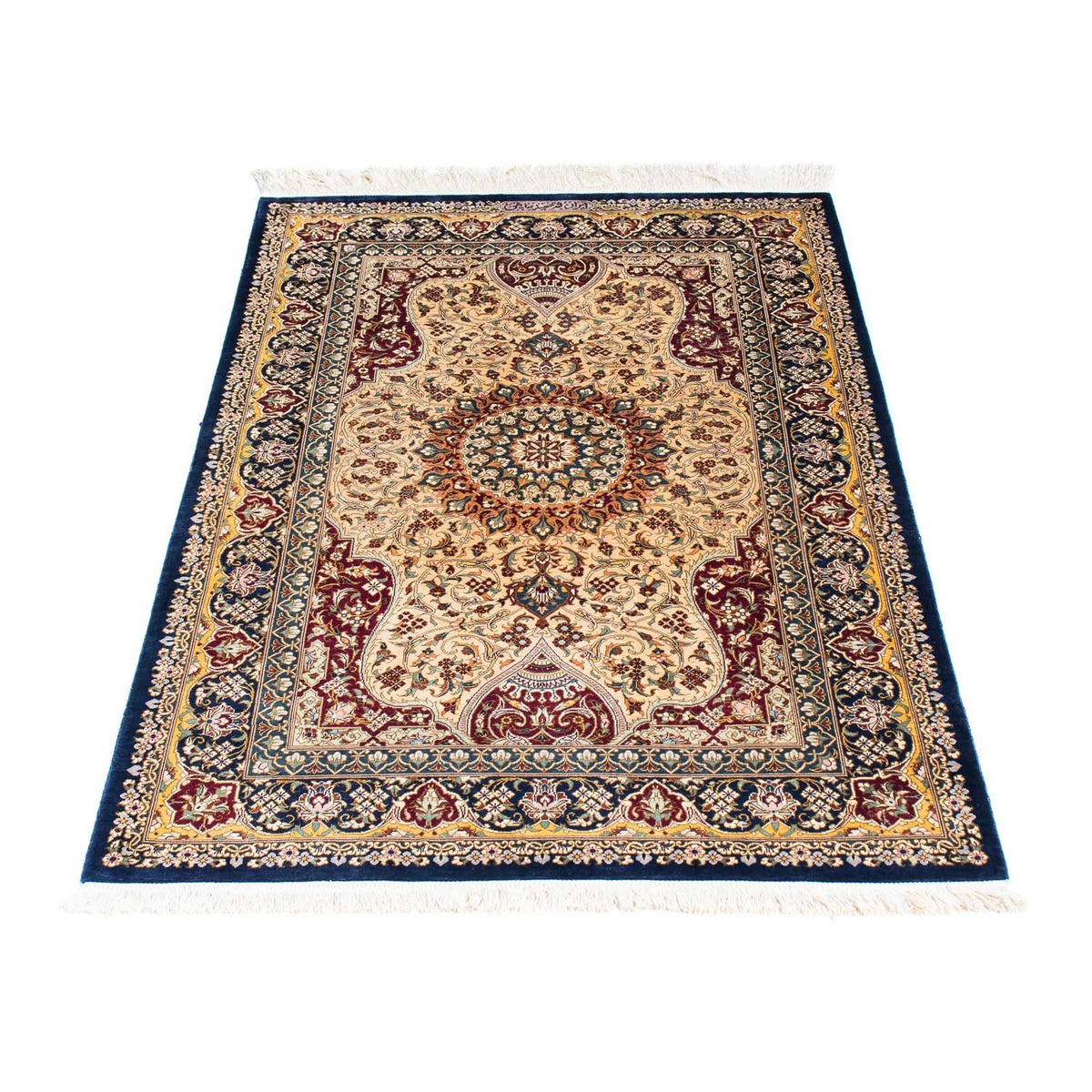 Perser Rug - Ghom - 123 x 77 cm - dark blue