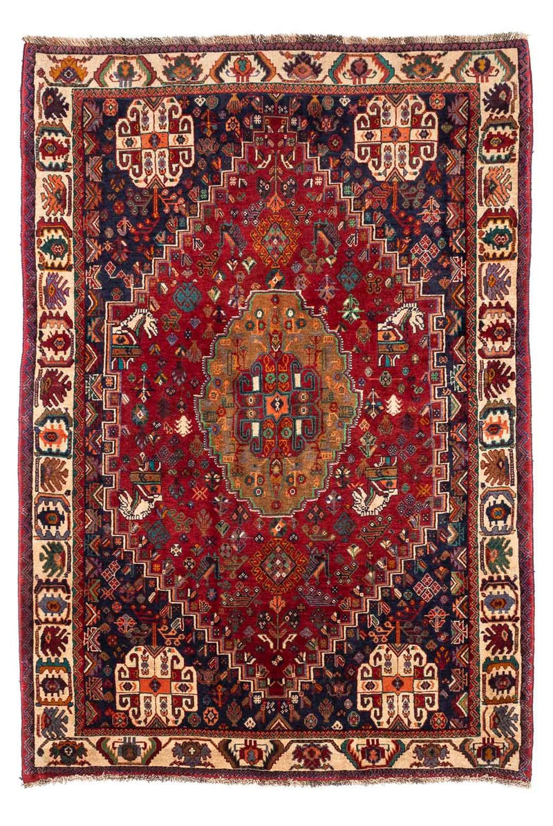 Perser Rug - Nomadic - 242 x 158 cm - dark red