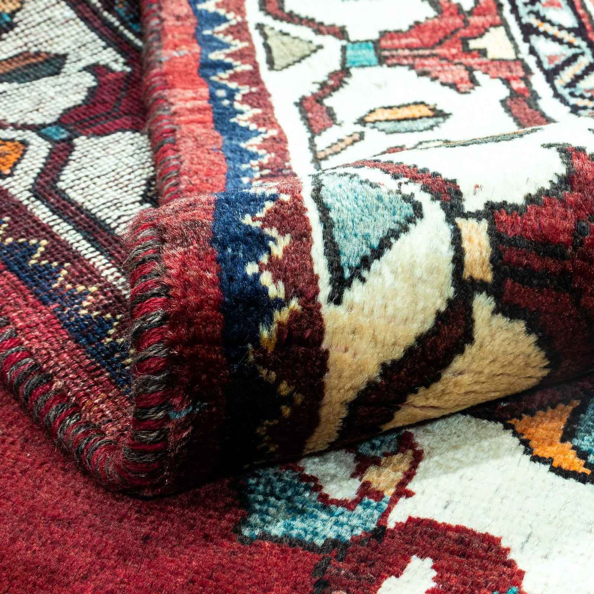 Perser Rug - Nomadic - 240 x 150 cm - dark red