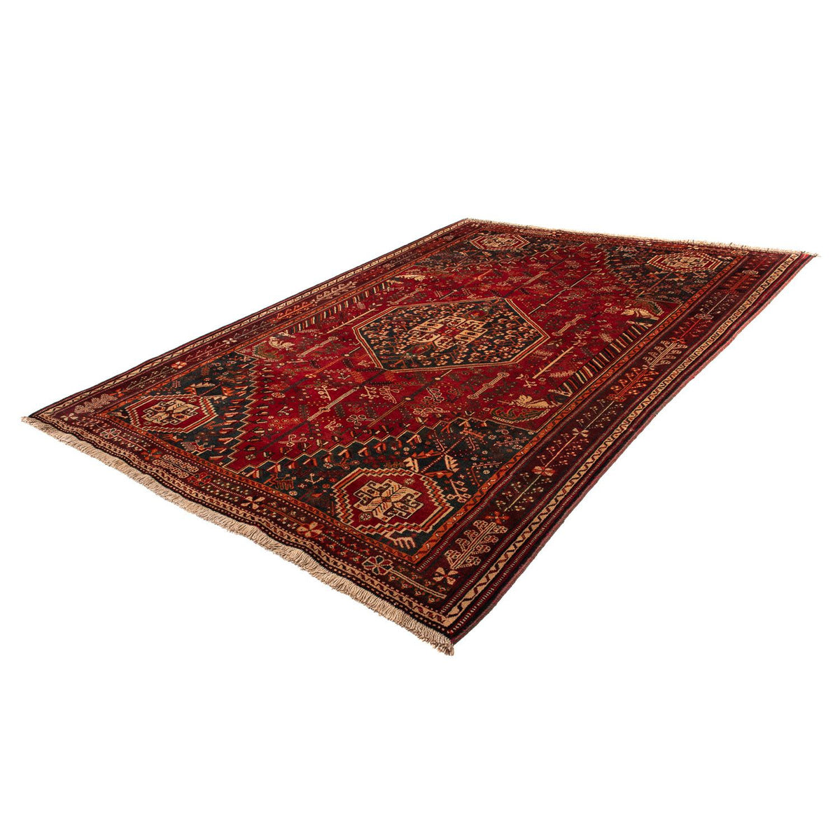 Perser Rug - Nomadic - 305 x 214 cm - dark red