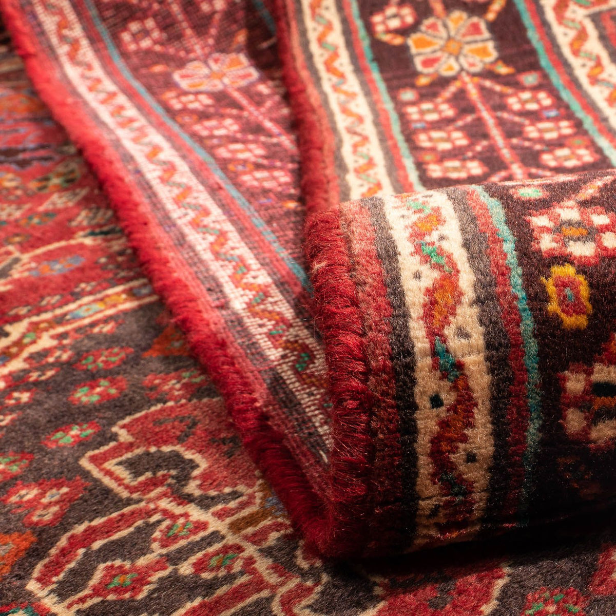 Perser Rug - Nomadic - 280 x 177 cm - dark red