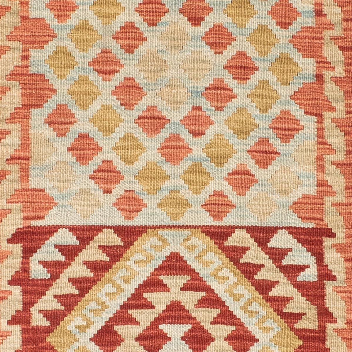 Runner Kelim Rug - Oriental - 193 x 84 cm - light red