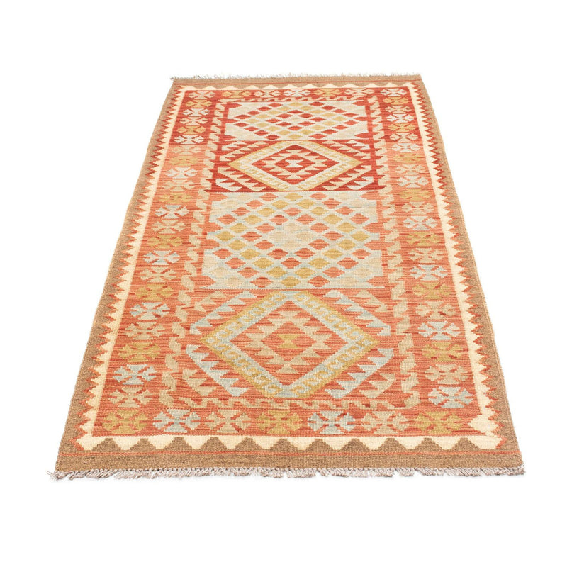 Runner Kelim Rug - Oriental - 193 x 84 cm - light red