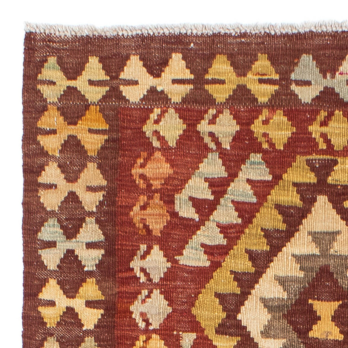 Runner Kelim Rug - Oriental - 189 x 78 cm - dark red