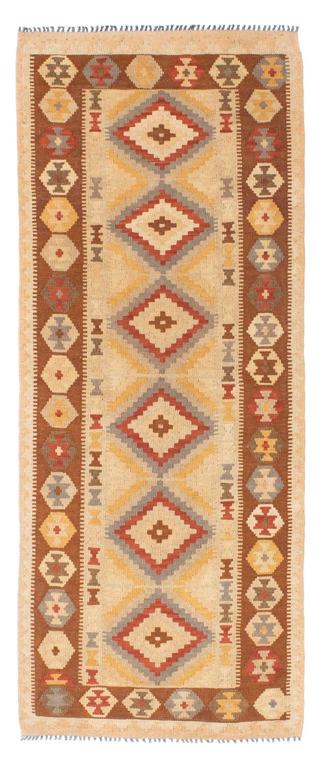 Runner Kelim Rug - Oriental - 200 x 79 cm - light brown