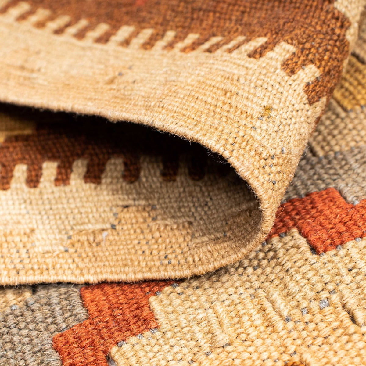 Runner Kelim Rug - Oriental - 200 x 79 cm - light brown