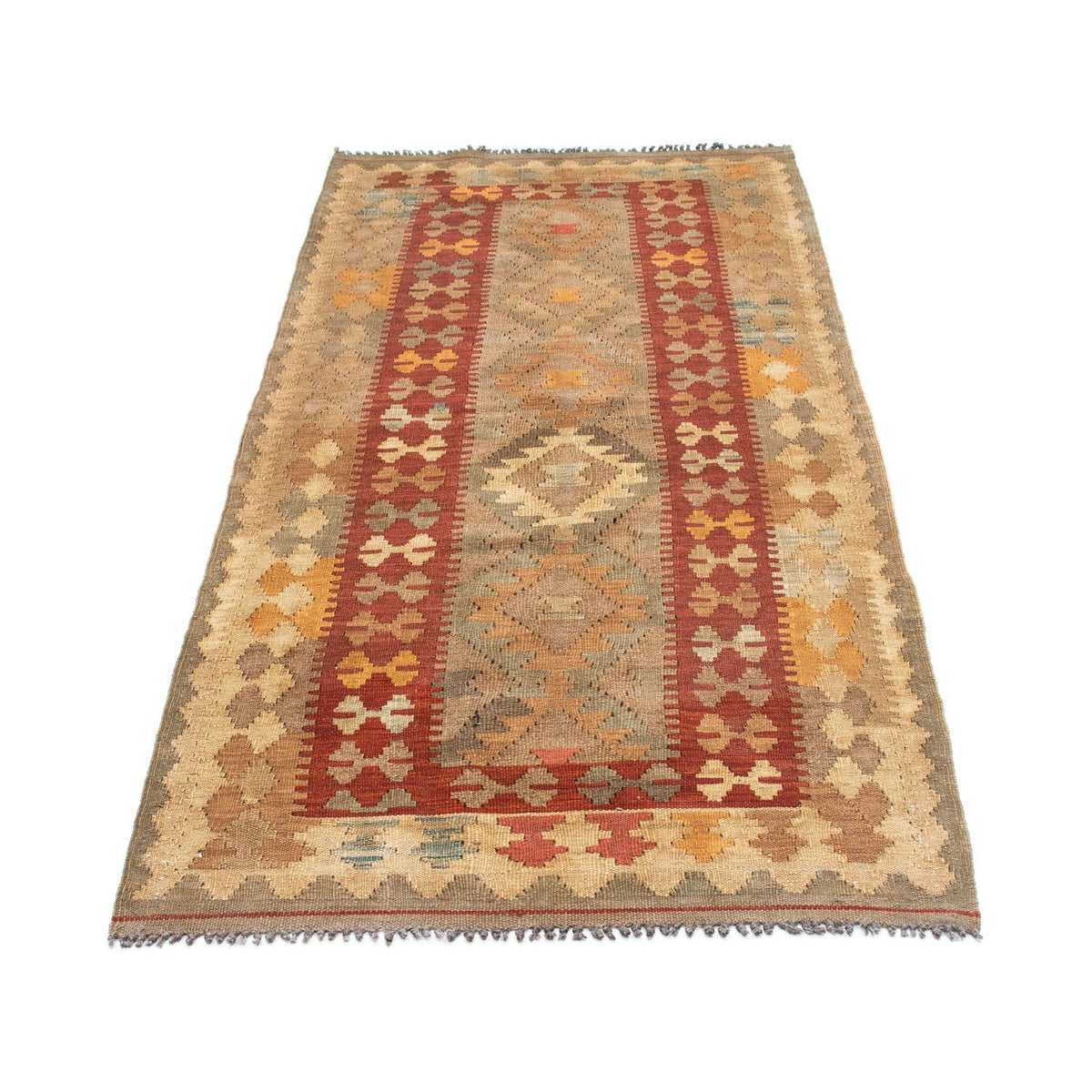 Runner Kelim Rug - Oriental - 198 x 81 cm - light brown