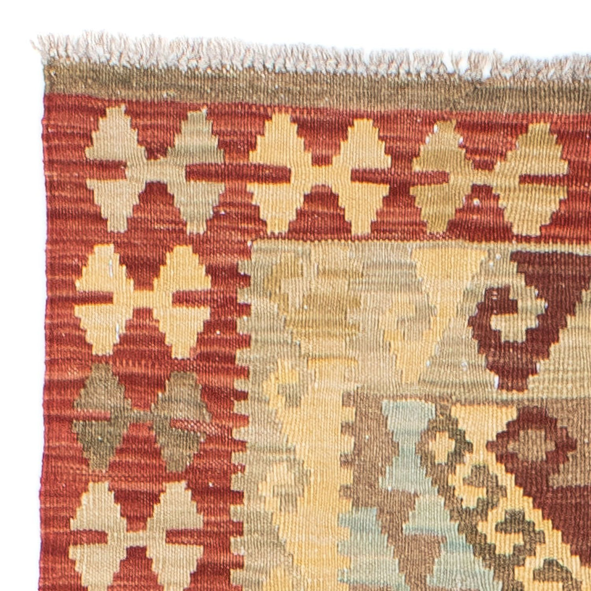 Runner Kelim Rug - Oriental - 201 x 73 cm - red