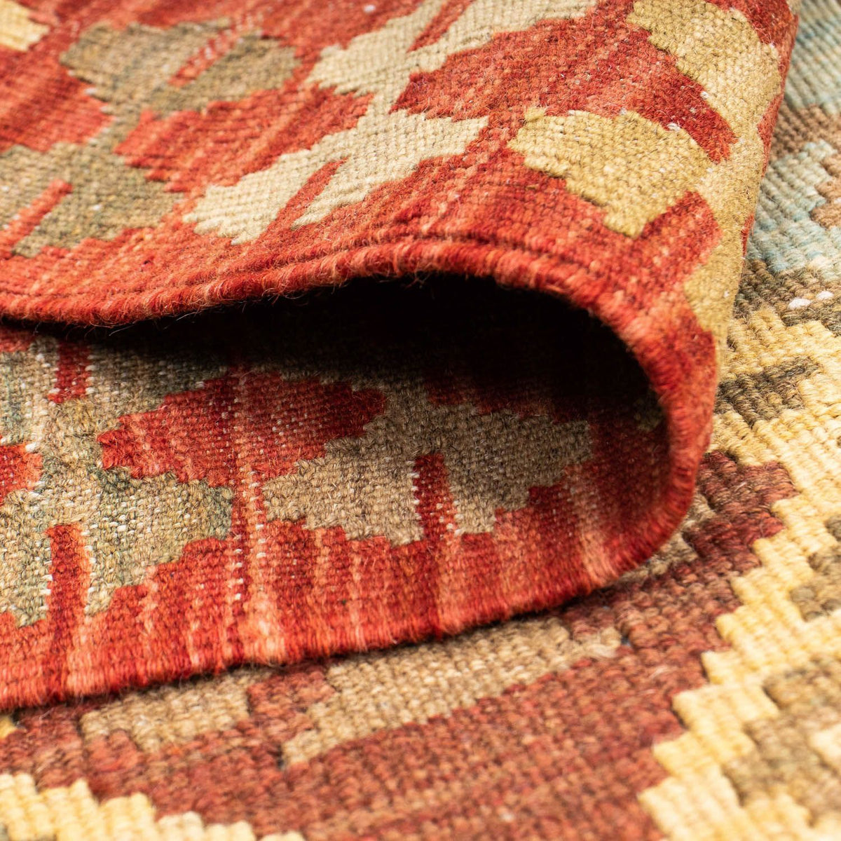 Runner Kelim Rug - Oriental - 201 x 73 cm - red