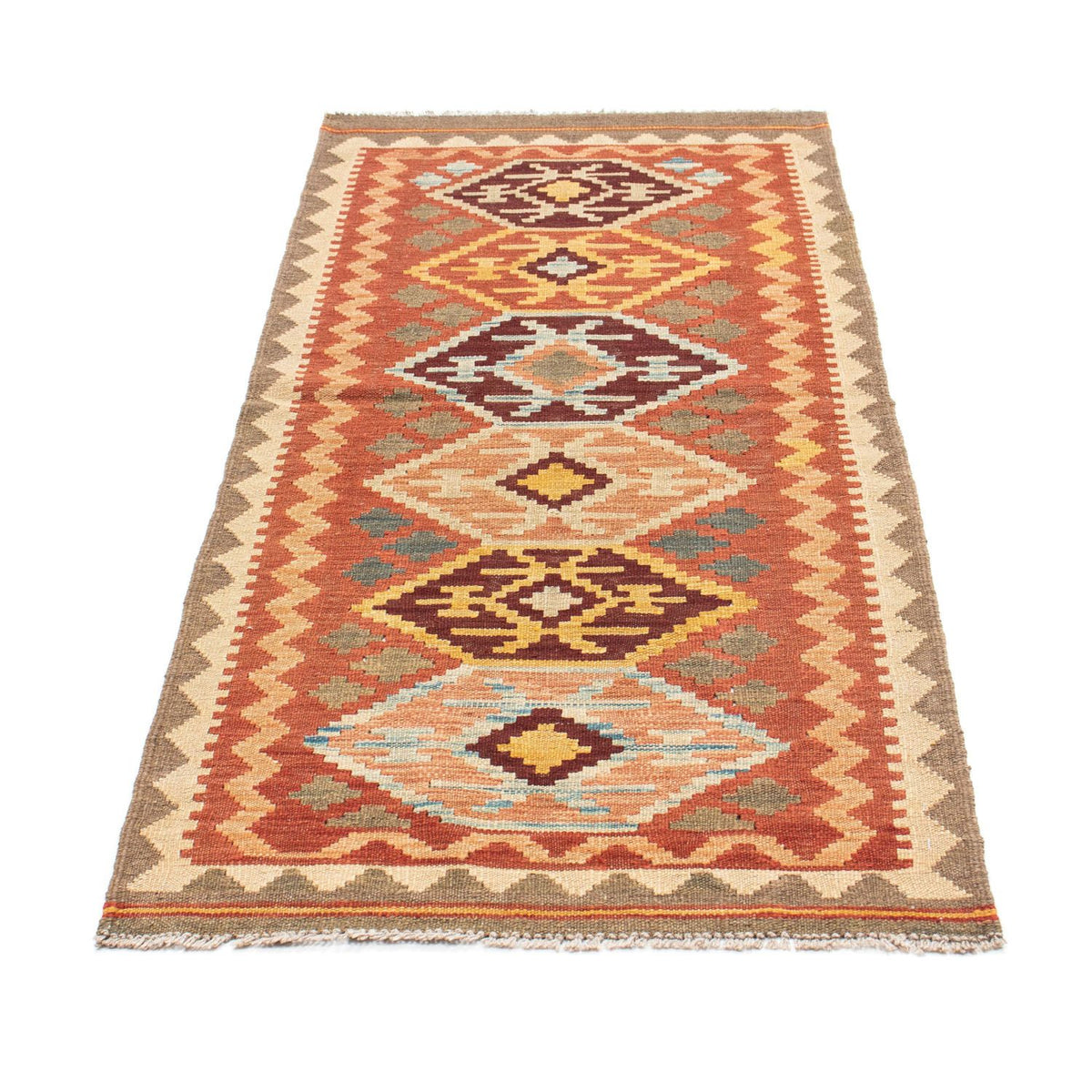 Runner Kelim Rug - Oriental - 193 x 75 cm - brown