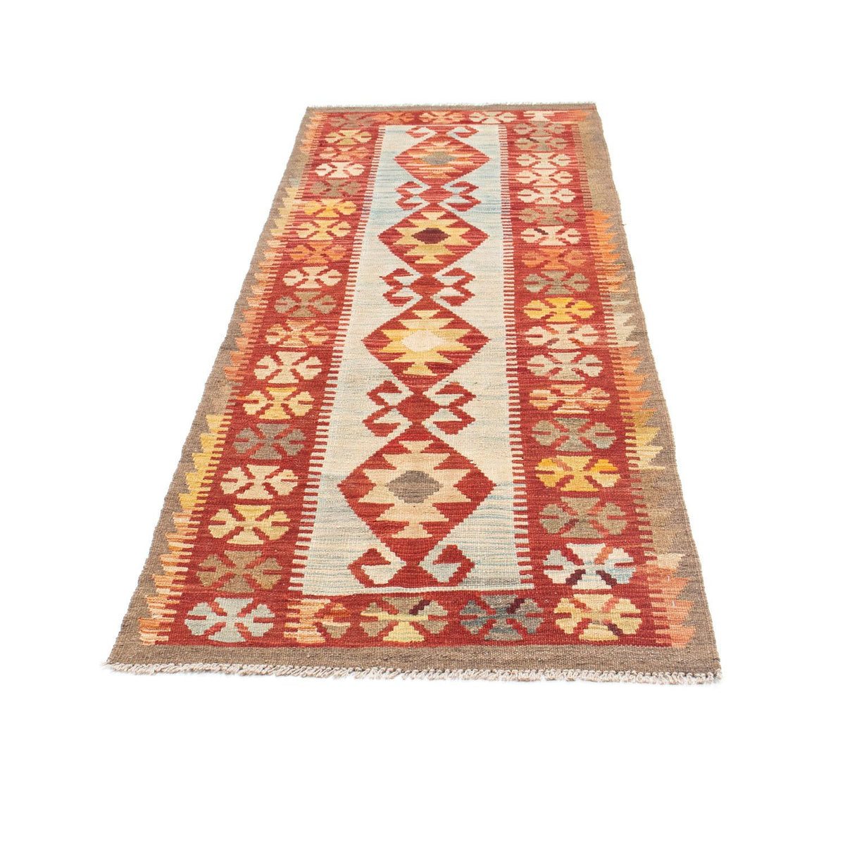 Runner Kelim Rug - Oriental - 206 x 77 cm - beige