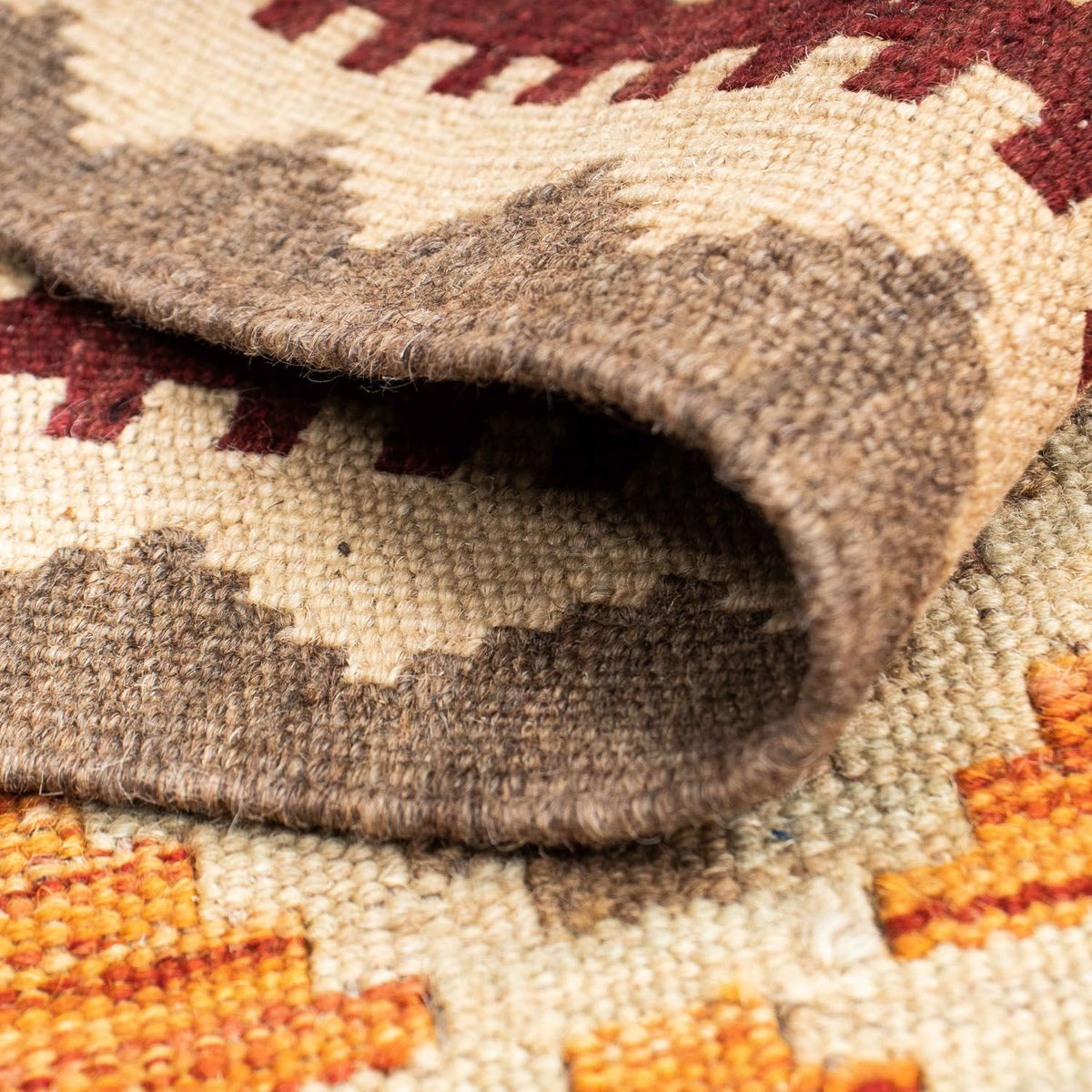 Runner Kelim Rug - Oriental - 202 x 73 cm - beige