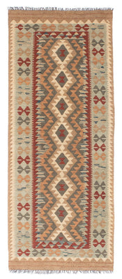 Runner Kelim Rug - Oriental - 198 x 80 cm - light brown