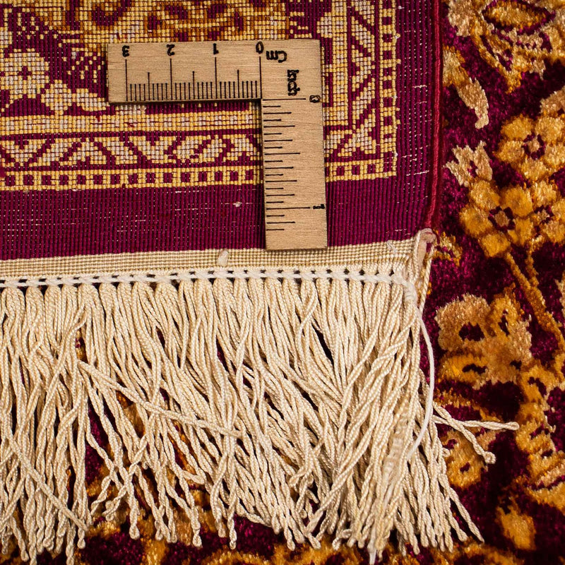 Silk Rug - Ghom Silk - Premium - 216 x 132 cm - dark blue