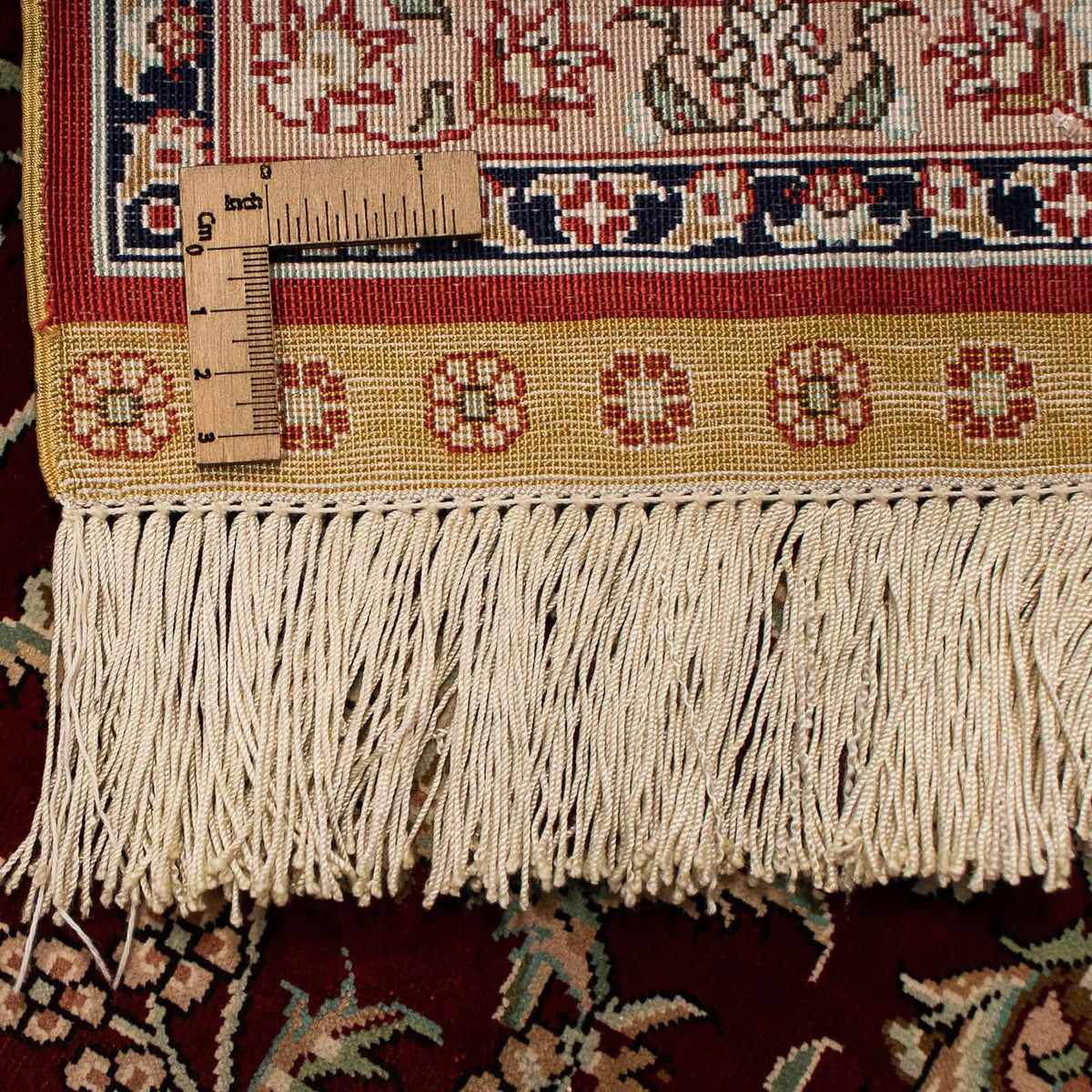 Silk Rug - Ghom Silk - Premium - 216 x 132 cm - dark blue