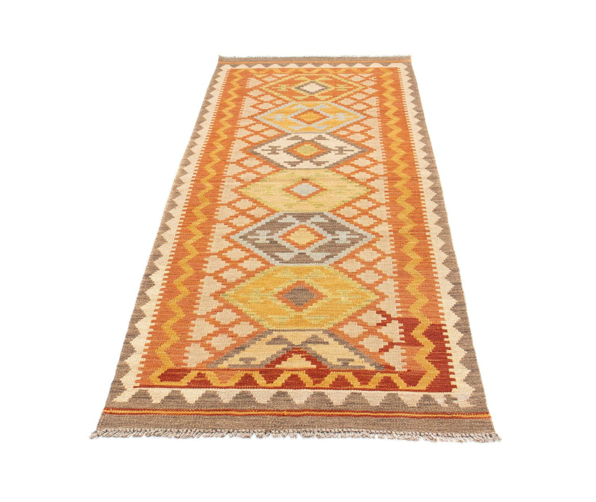 Runner Kelim Rug - Oriental - 202 x 76 cm - beige