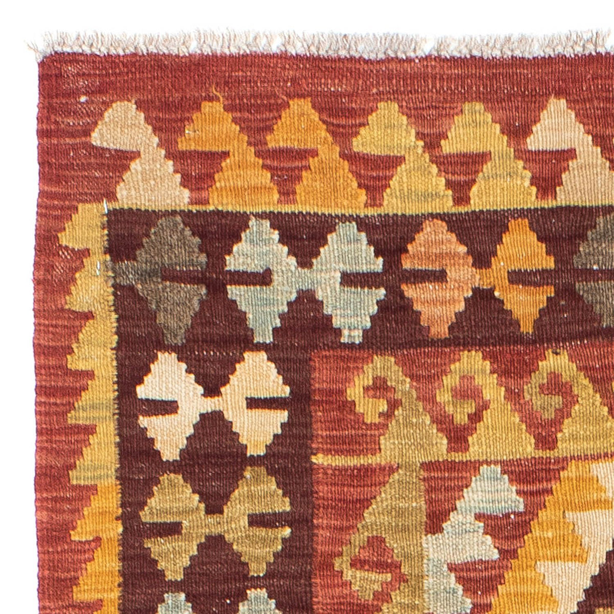 Runner Kelim Rug - Oriental - 204 x 77 cm - red