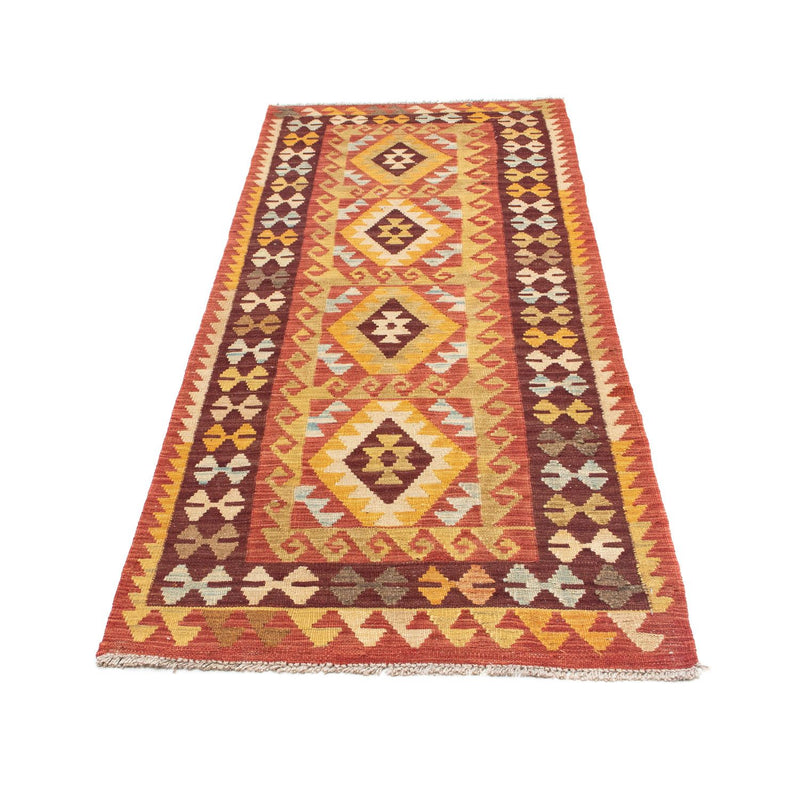 Runner Kelim Rug - Oriental - 204 x 77 cm - red