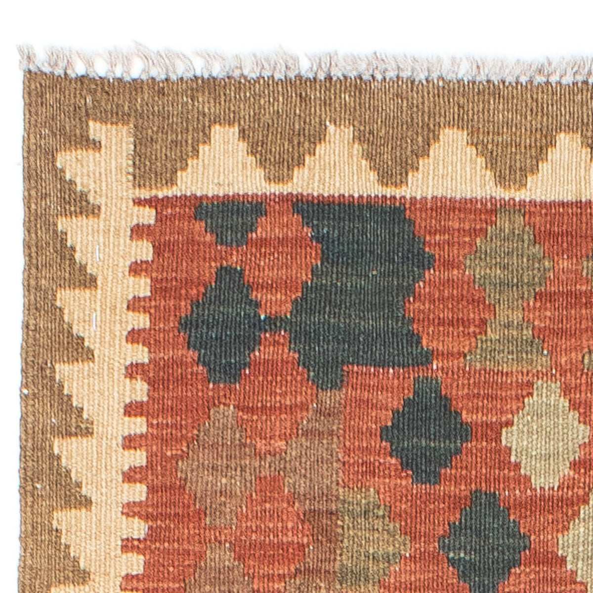 Runner Kelim Rug - Oriental - 198 x 74 cm - light red