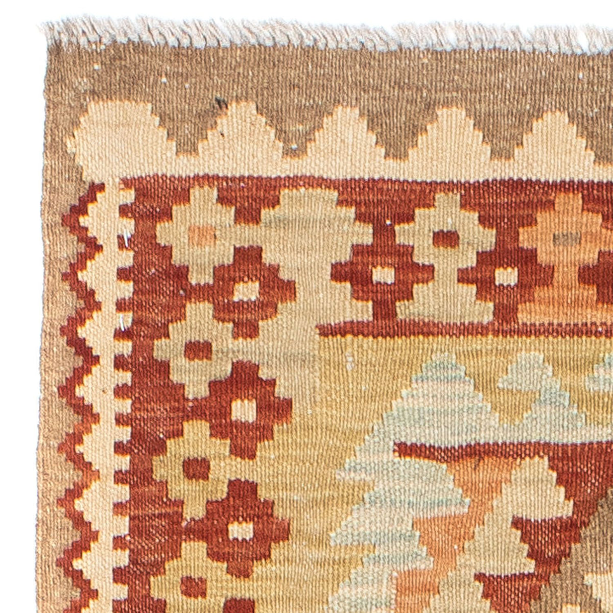 Runner Kelim Rug - Oriental - 200 x 75 cm - beige
