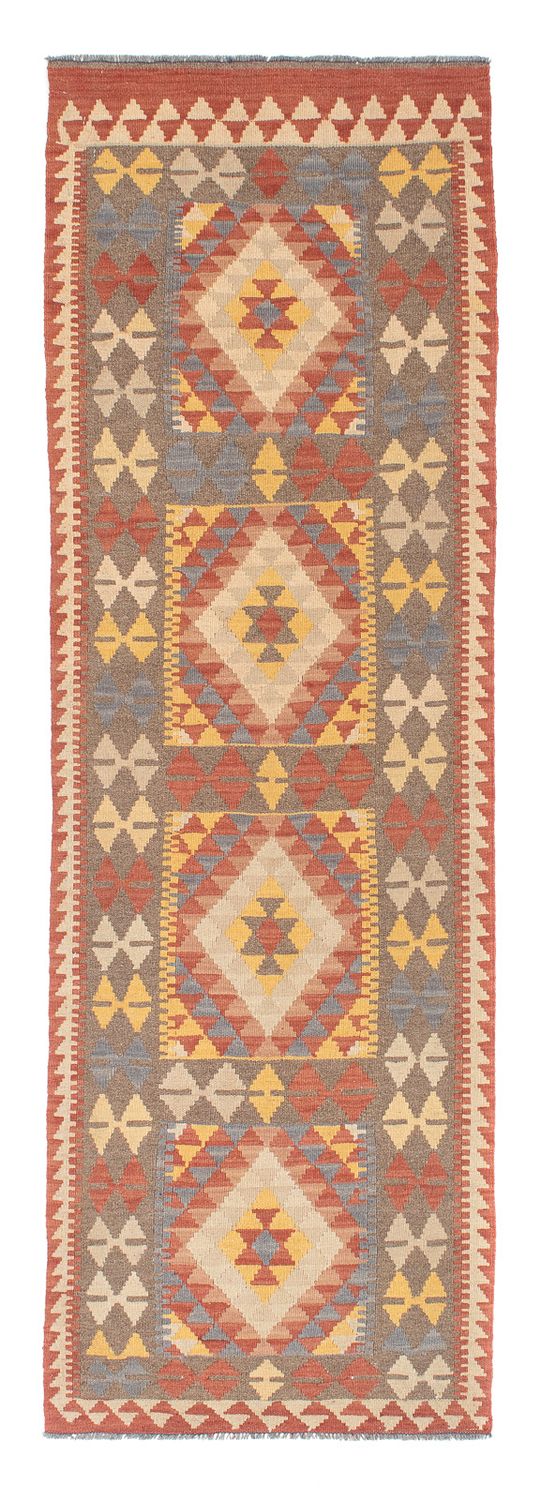 Runner Kelim Rug - Splash - 200 x 65 cm - red