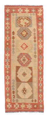 Runner Kelim Rug - Splash - 199 x 67 cm - beige