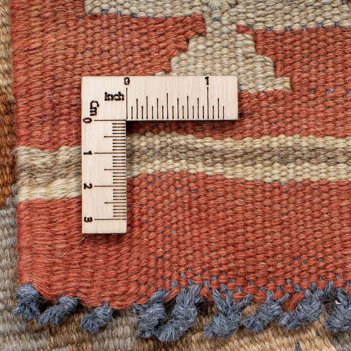 Runner Kelim Rug - Splash - 199 x 67 cm - beige