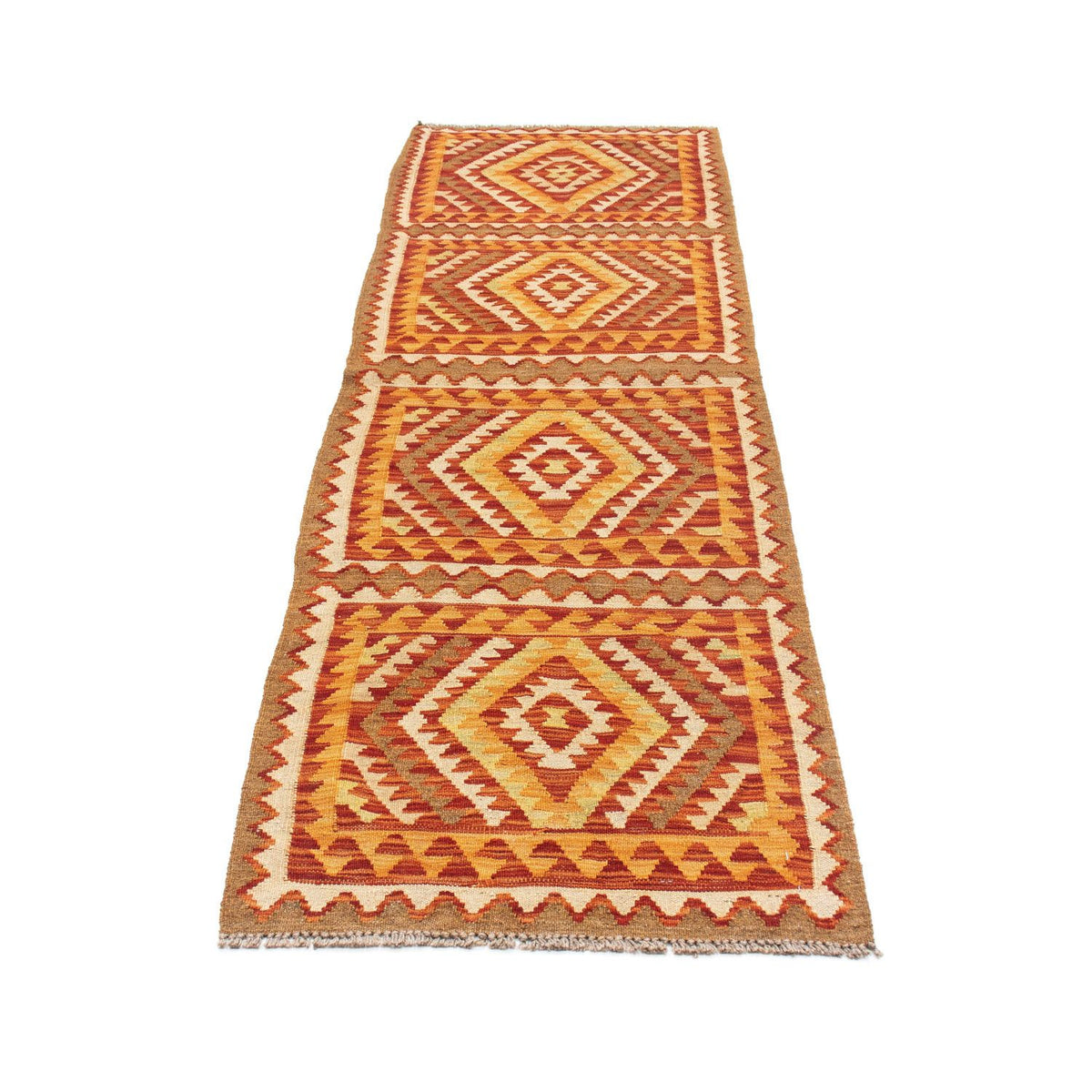 Runner Kelim Rug - Oriental - 231 x 62 cm - brown