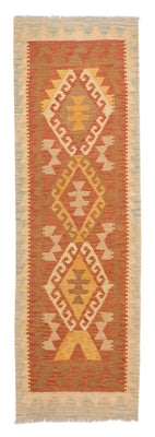 Runner Kelim Rug - Splash - 200 x 60 cm - rust