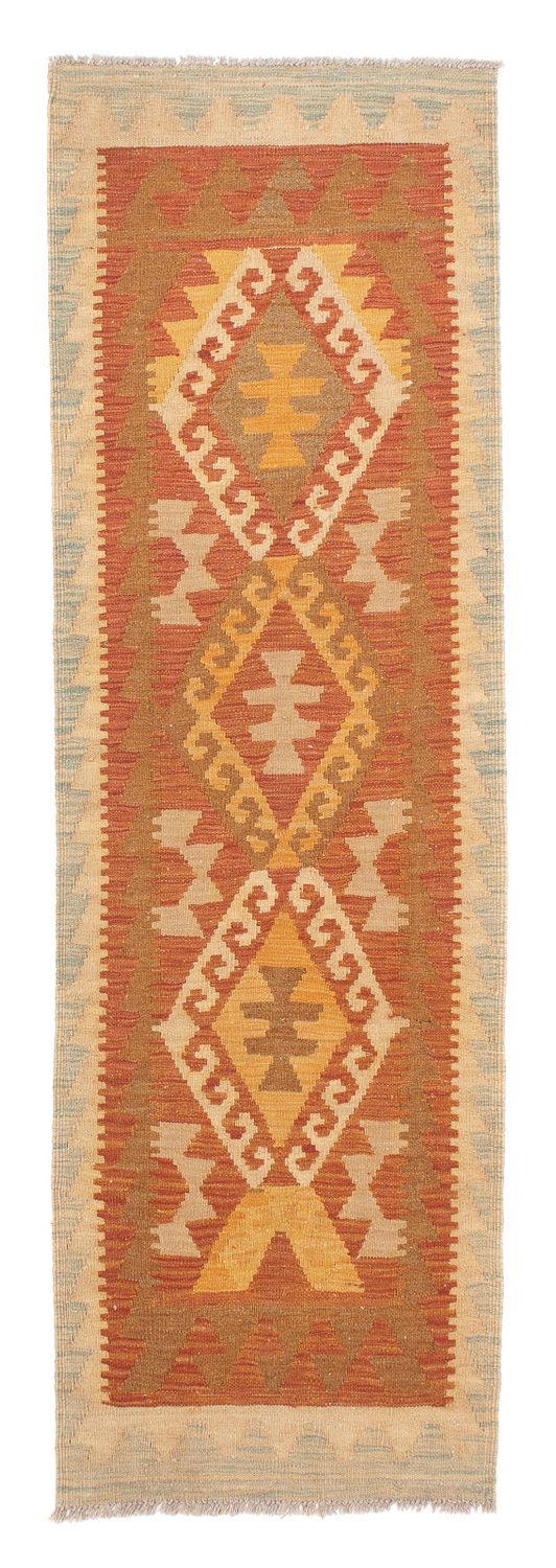 Runner Kelim Rug - Splash - 200 x 60 cm - rust