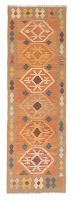 Runner Kelim Rug - Splash - 200 x 62 cm - brown