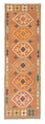 Runner Kelim Rug - Splash - 200 x 62 cm - brown