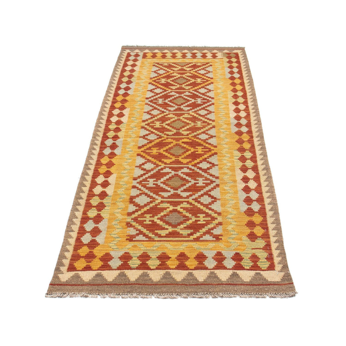 Runner Kelim Rug - Oriental - 195 x 73 cm - red