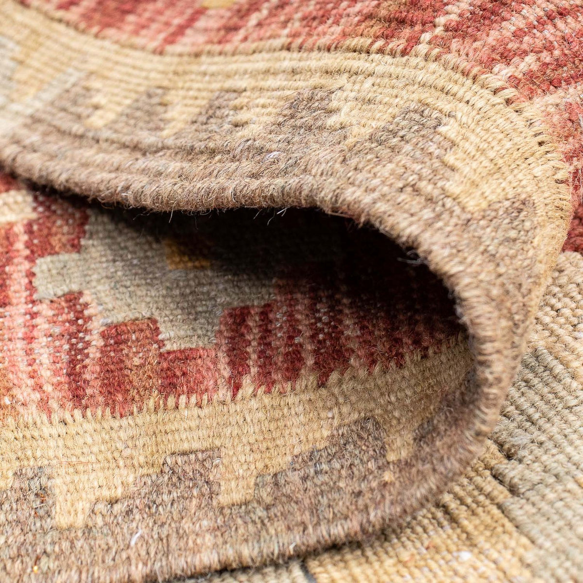 Runner Kelim Rug - Splash - 193 x 64 cm - rust