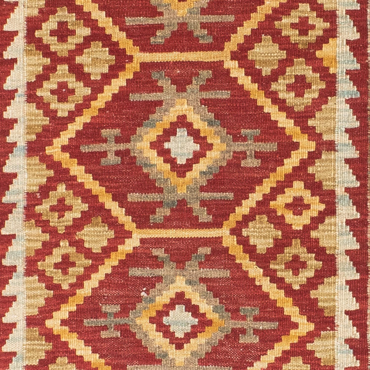 Runner Kelim Rug - Oriental - 203 x 71 cm - red