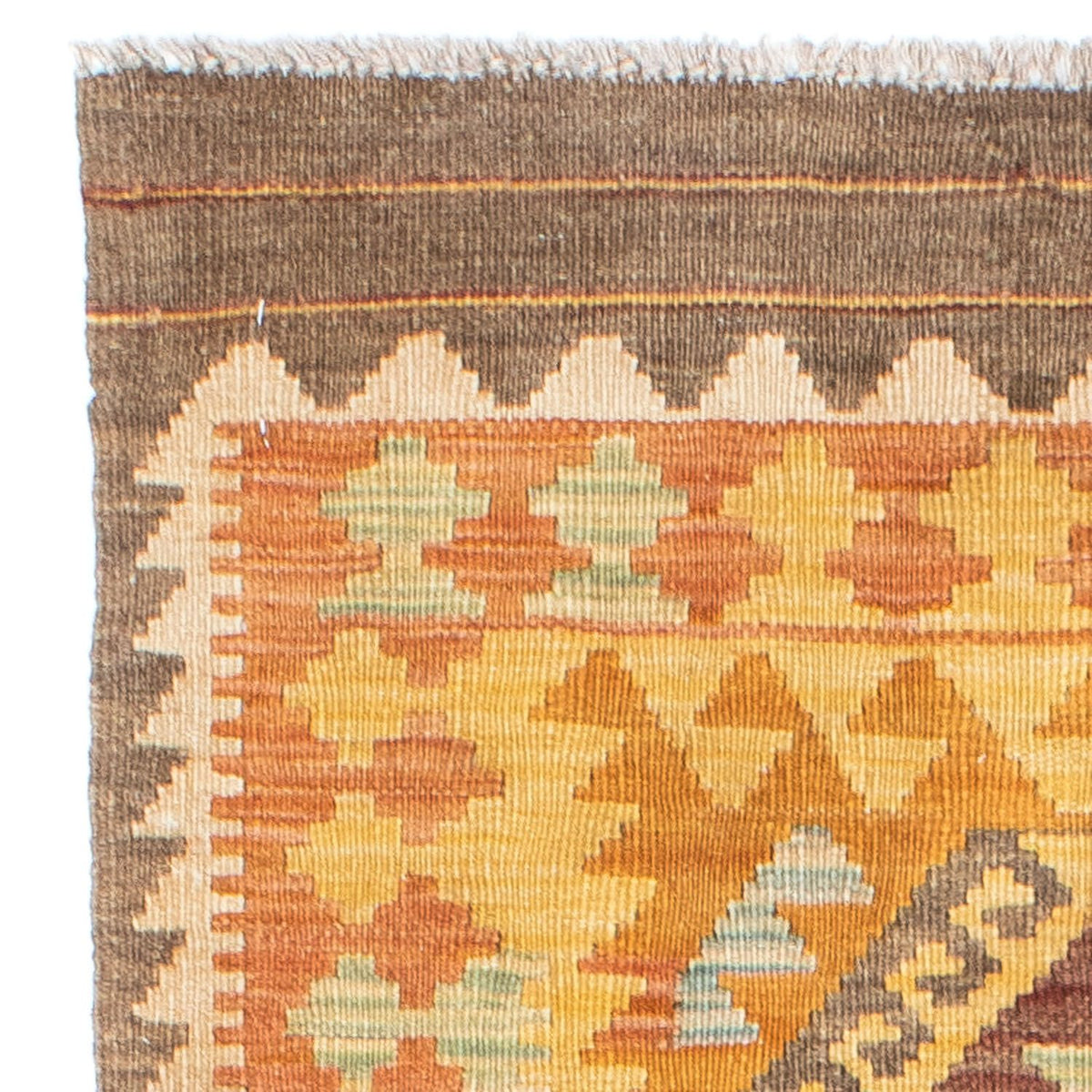 Runner Kelim Rug - Oriental - 209 x 71 cm - gold