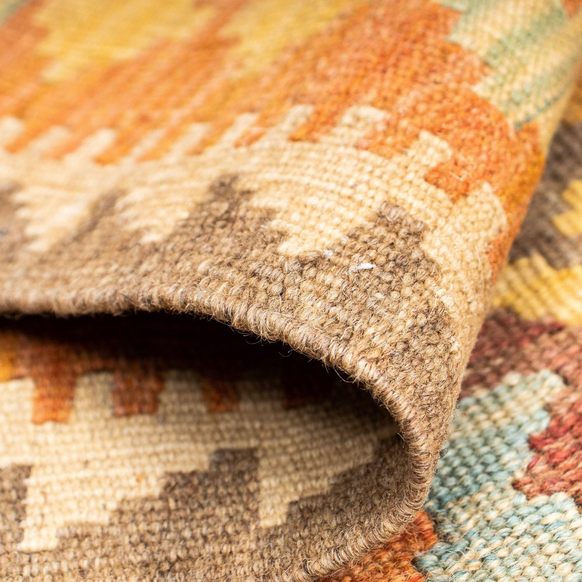 Runner Kelim Rug - Oriental - 209 x 71 cm - gold