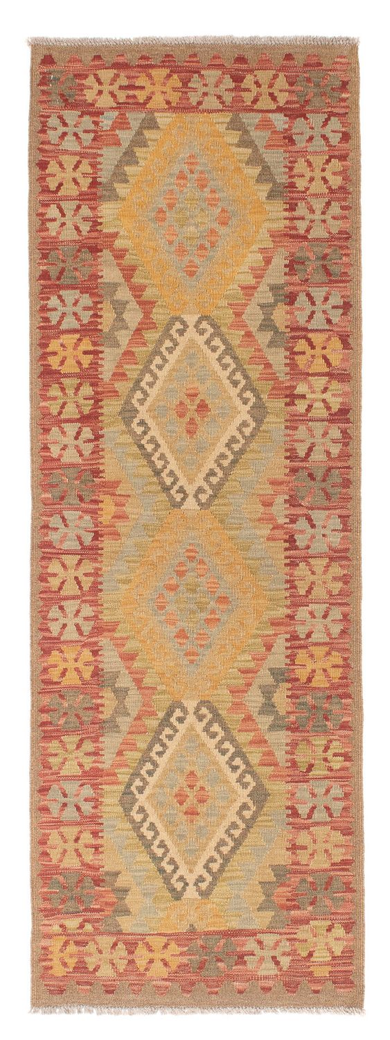 Runner Kelim Rug - Splash - 207 x 66 cm - light red