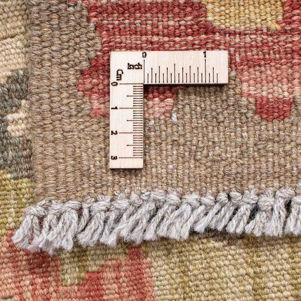 Runner Kelim Rug - Splash - 207 x 66 cm - light red