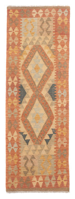 Runner Kelim Rug - Splash - 206 x 61 cm - rust